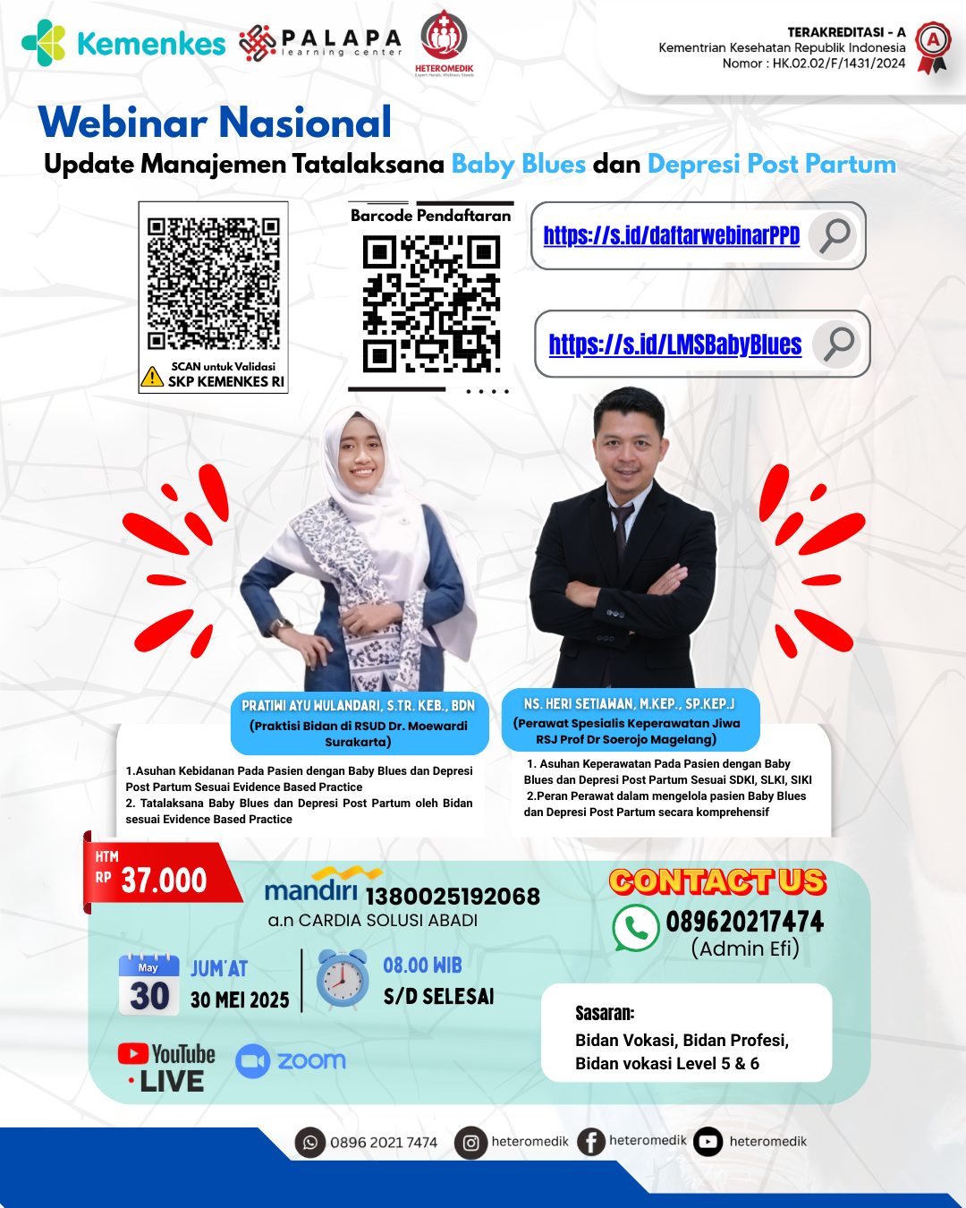 Gambar Webinar Nasional: Update Manajemen Tatalaksana Baby Blues dan Depresi Post Partum